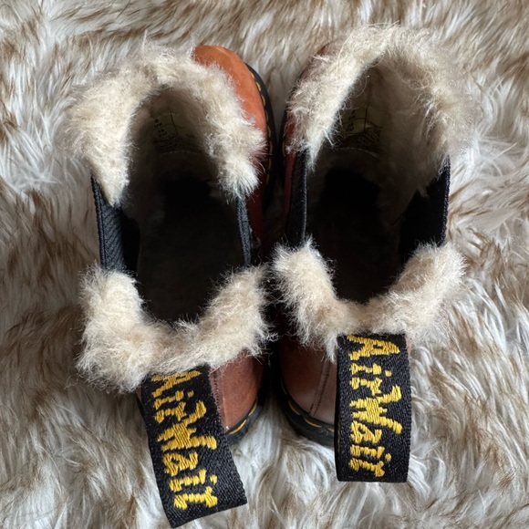 Dr. Martens Brown Fur-Lined Chelsea Boots - Picture 4 of 6
